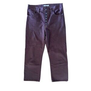 Levi's Ribcage Straight Ankle Jeans Womens Size 31 Brown High Rise Button Fly